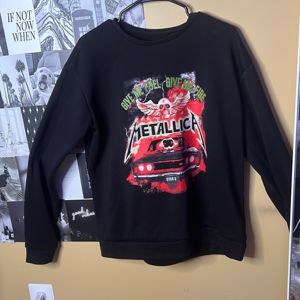 Black Metallica Crew Neck